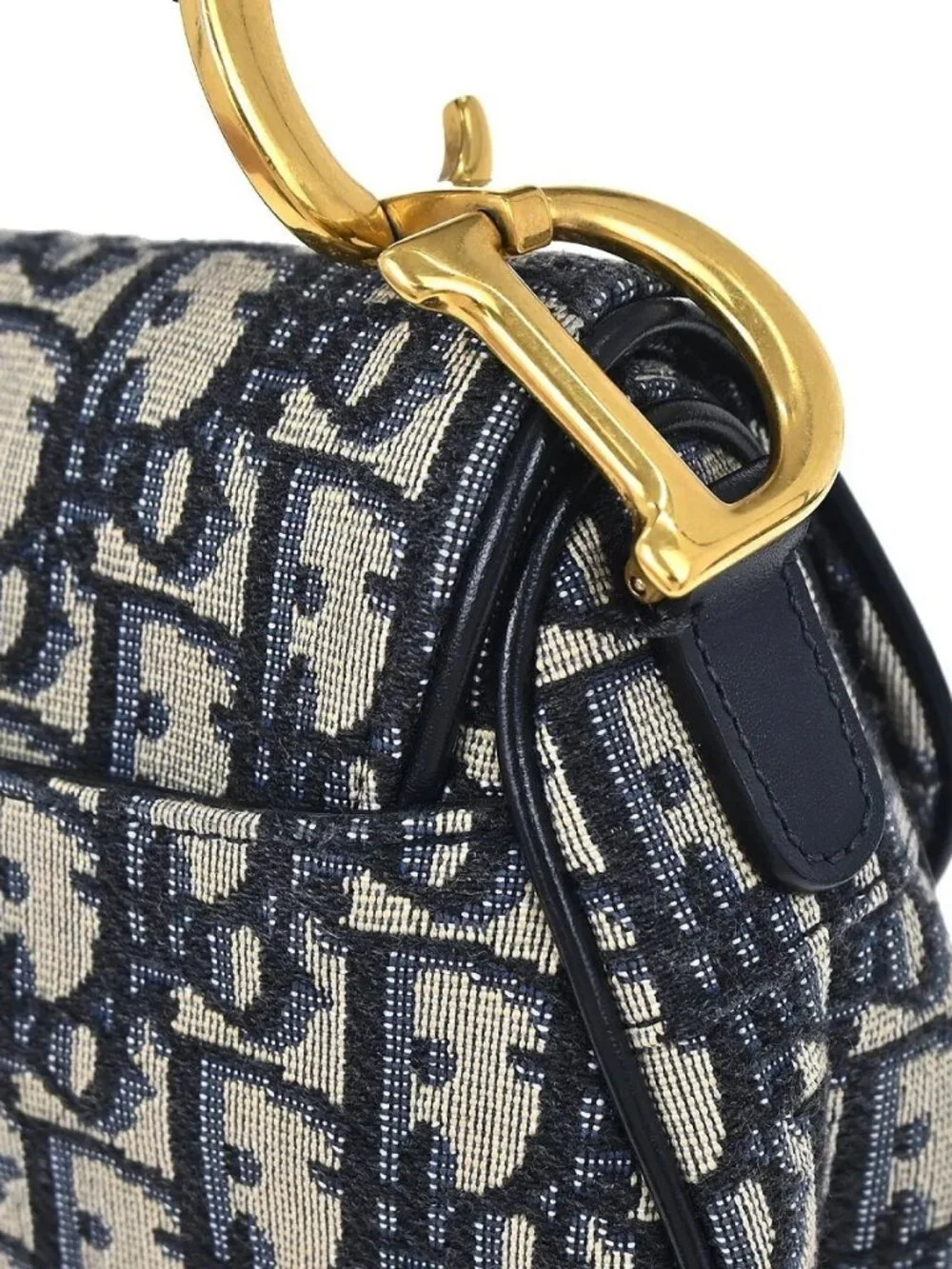 Christian Dior Navy Trotter Oblique Mini Saddle 2way Handbag 05-RU-1118 187711 - Picture 2 of 16
